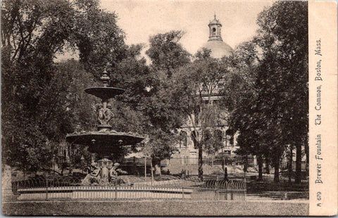 MA, Boston - Brewer Fountain, The Common postcard - A17108