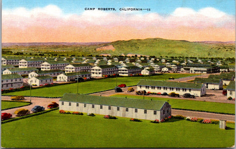 CA, Camp Roberts - aerial view - pub by B Frank Thompson postcard - D17355