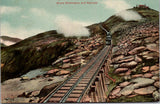 NH, MOUNT WASHINGTON - and railroad tracks, building on top postcard - E10351