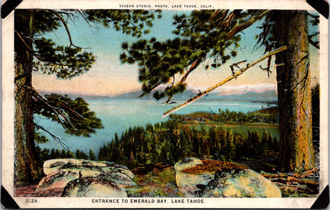 CA, Lake Tahoe - Emerald Bay entrance - Tavern Studio postcard - E23532