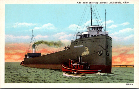 Ship Postcard - THOMAS DOLE, Ore Boat postcard - F17106