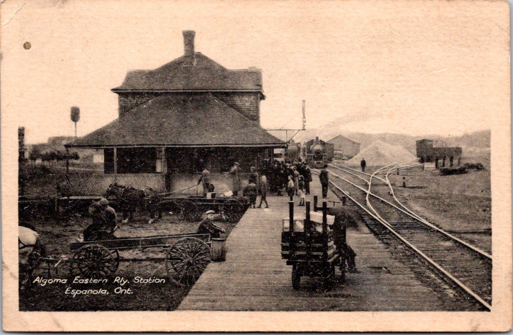 Canada - ESPANOLA, ON - Algoma Eastern Railway Train Station (original SOLD) QC0062