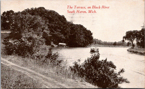 MI, South Haven - Terrace on Black River - 1923 postcard - w02020