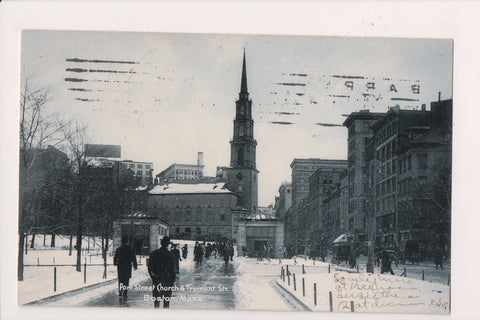 MA, Boston - Port St Church, Tremont St postcard - D05059