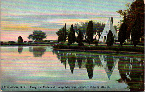 SC, Charleston - MAGNOLIA CEMETERY, Obelisk - 1908 postcard - 2k1203