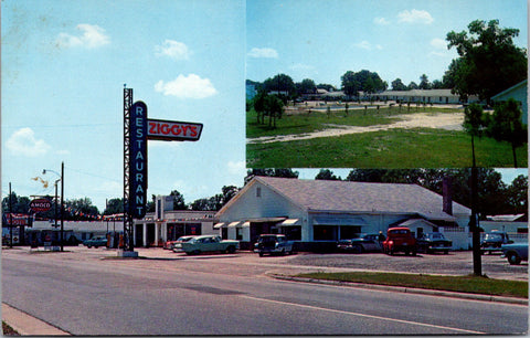 SC, Bamberg - ZIGGYS RESTAURANT - Motel, Amoco Gas sign postcard - 2k0571