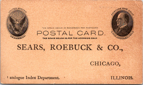 IL, Chicago - SEARS, ROEBUCK & CO - Catalogue Index Dept - Postal Card - 2k0759