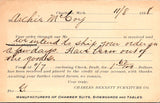MI, Charlotte - CHARLES BENNETT FURNITURE CO - 1898 receipt - Postal Card - 2k0915