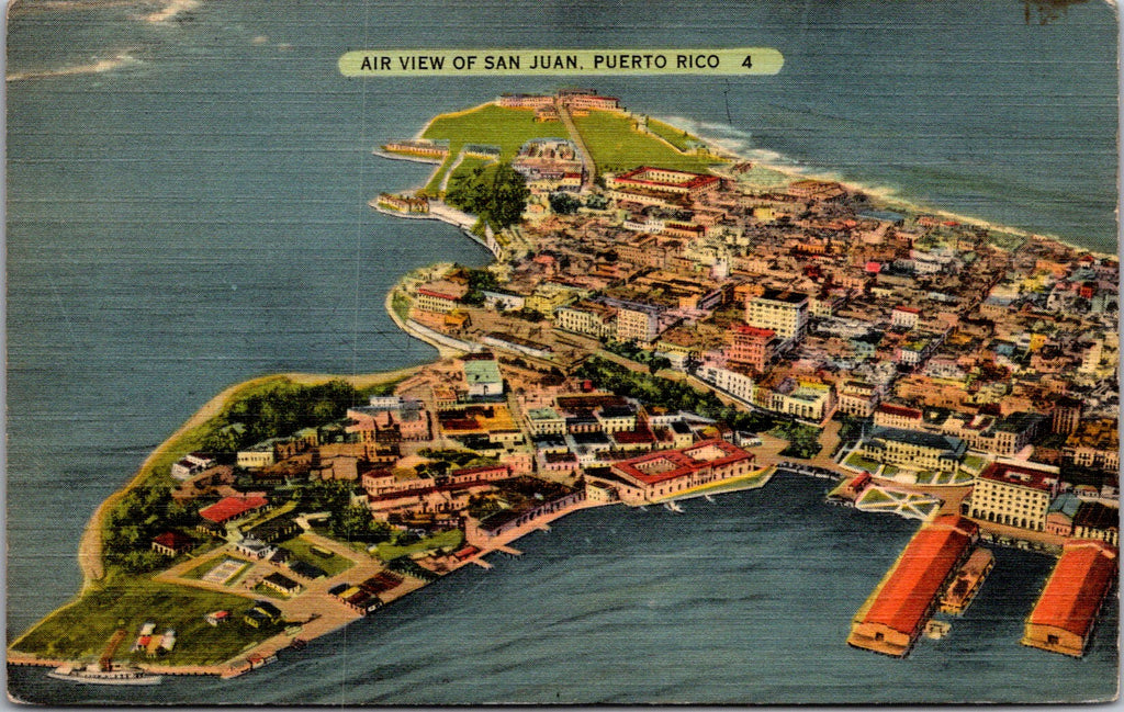 PR, San Juan - Aerial view postcard - 2k1328