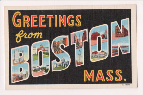 MA, Boston - Greetings from - Large Letter postcard - 501038