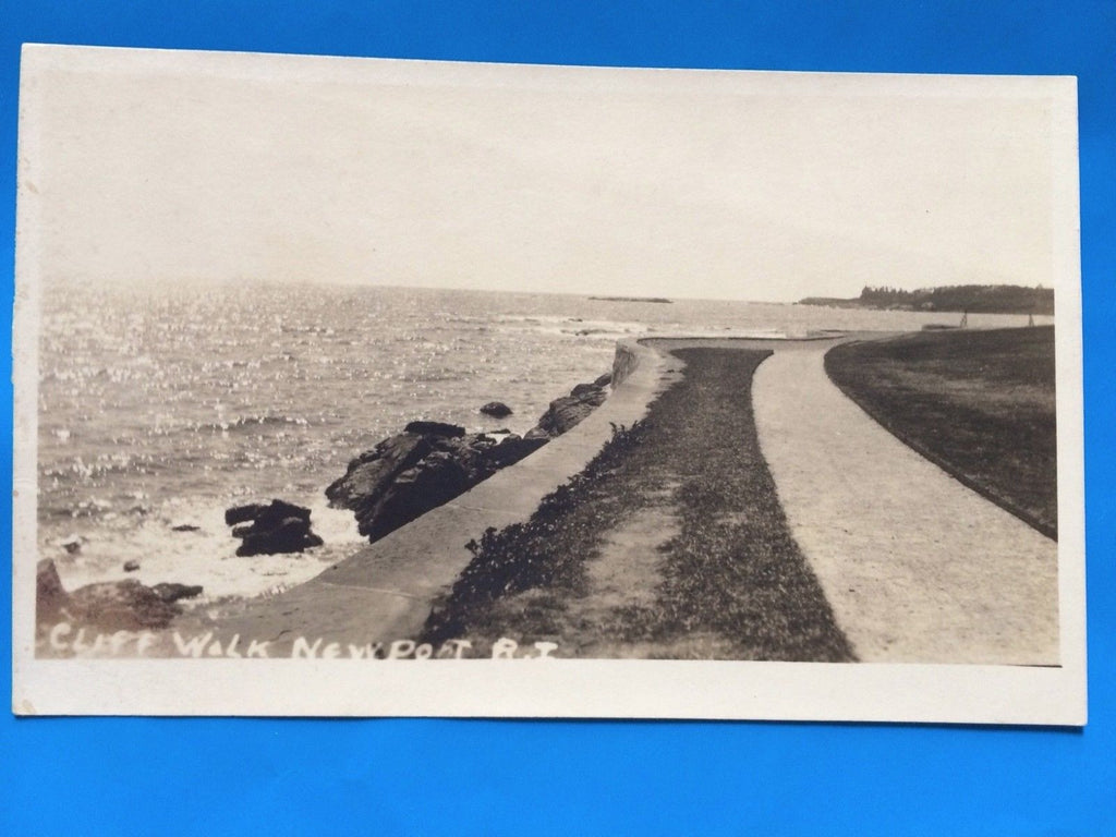 RI, NEWPORT - Cliff Walk closeup RPPC (original SOLD) E05001