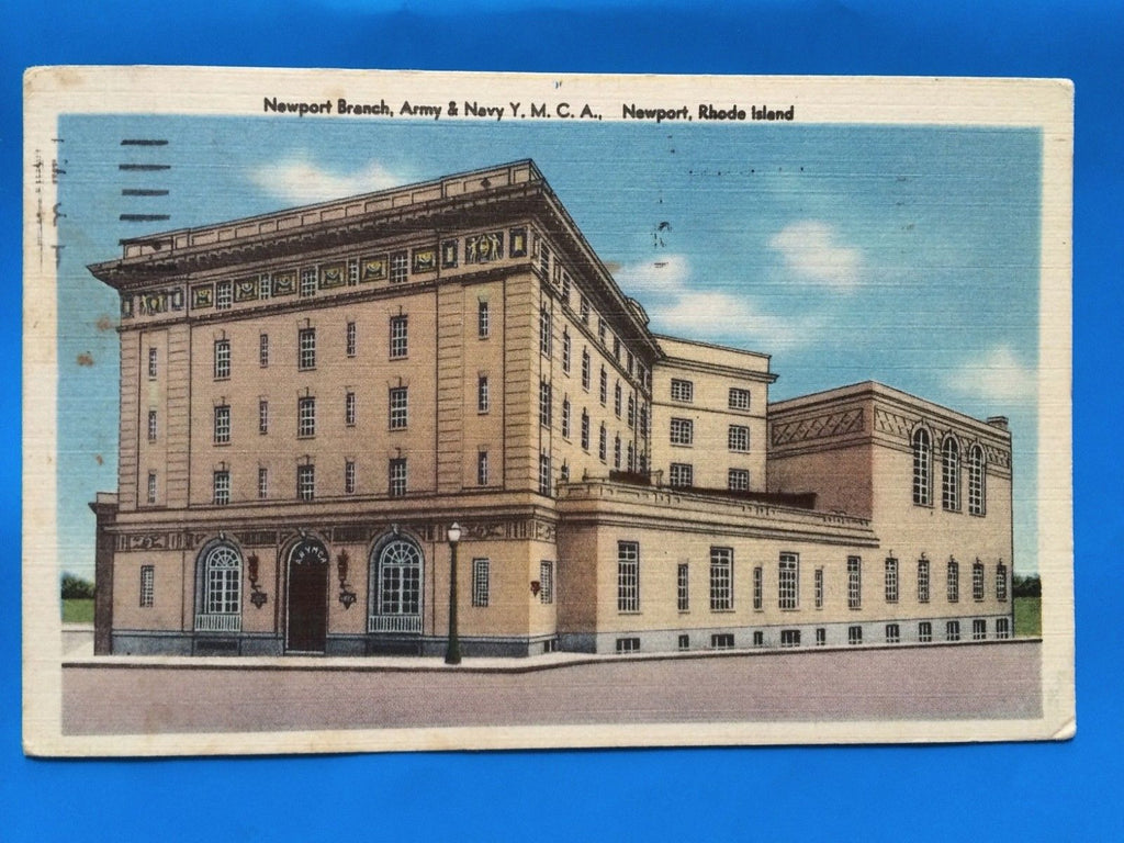 RI, NEWPORT - Army, Navy YMCA building postcard - C06317
