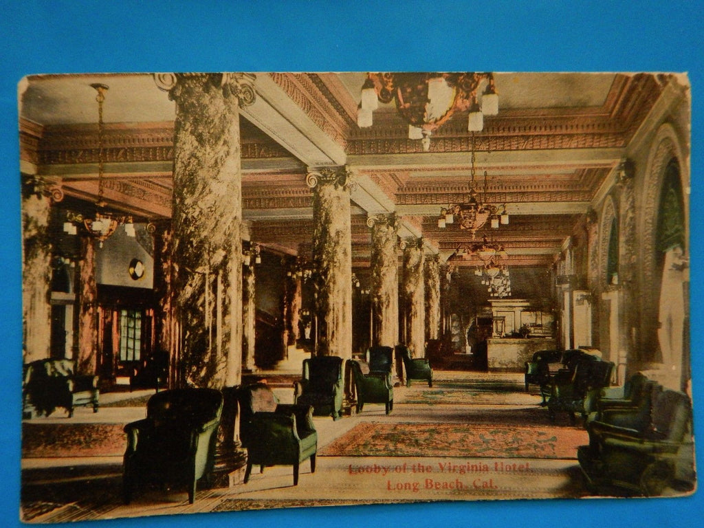 CA, LONG BEACH - Virginia Hotel lobby postcard - E05066-ca
