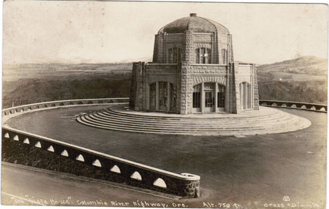 OR, Columbia River Hwy - Vista House - Cross and Dimmit RPPC - MB0002