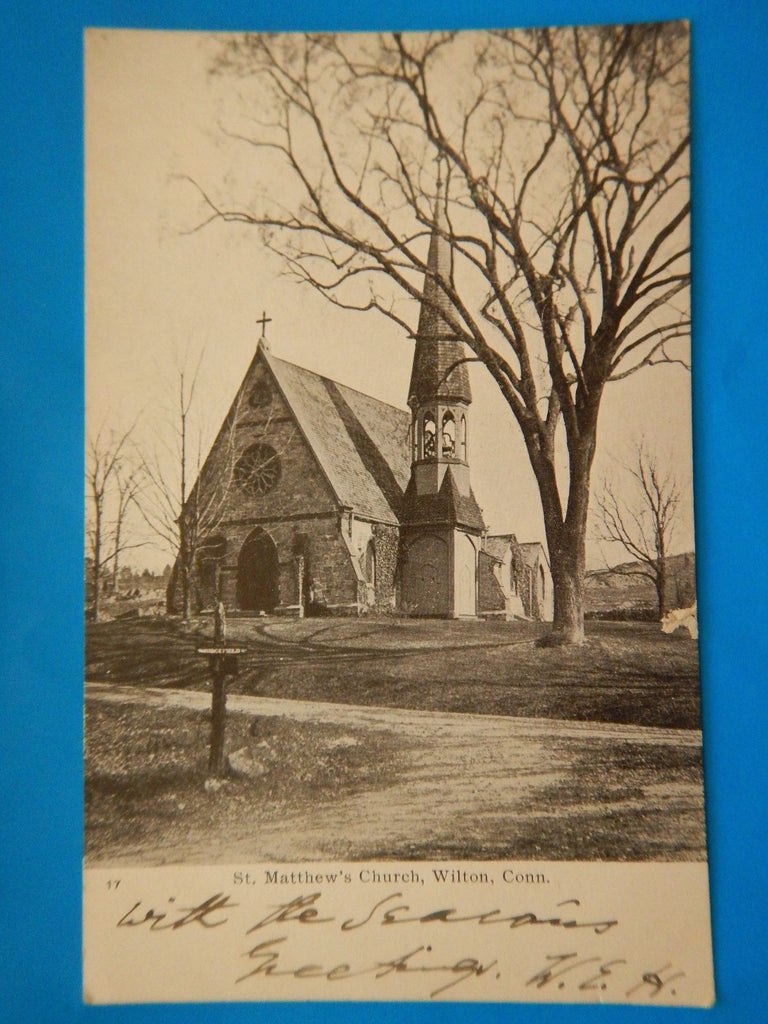CT, WILTON - St Matthews Church postcard - H15087