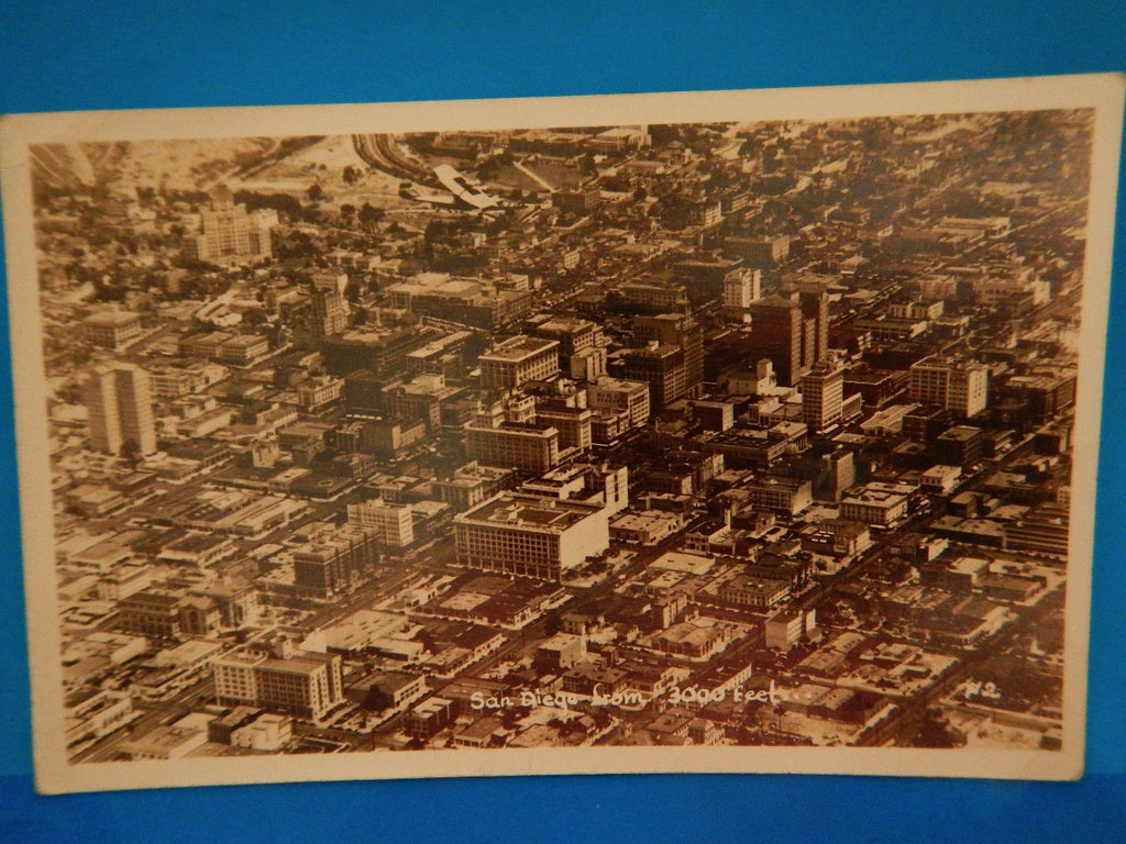 CA, SAN DIEGO - aerial view RPPC postcard - E04258
