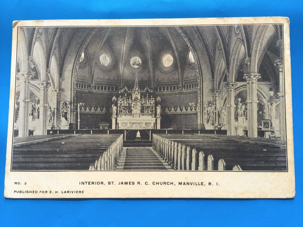 RI, MANVILLE - St James RC Church Interior (original SOLD) - H15071