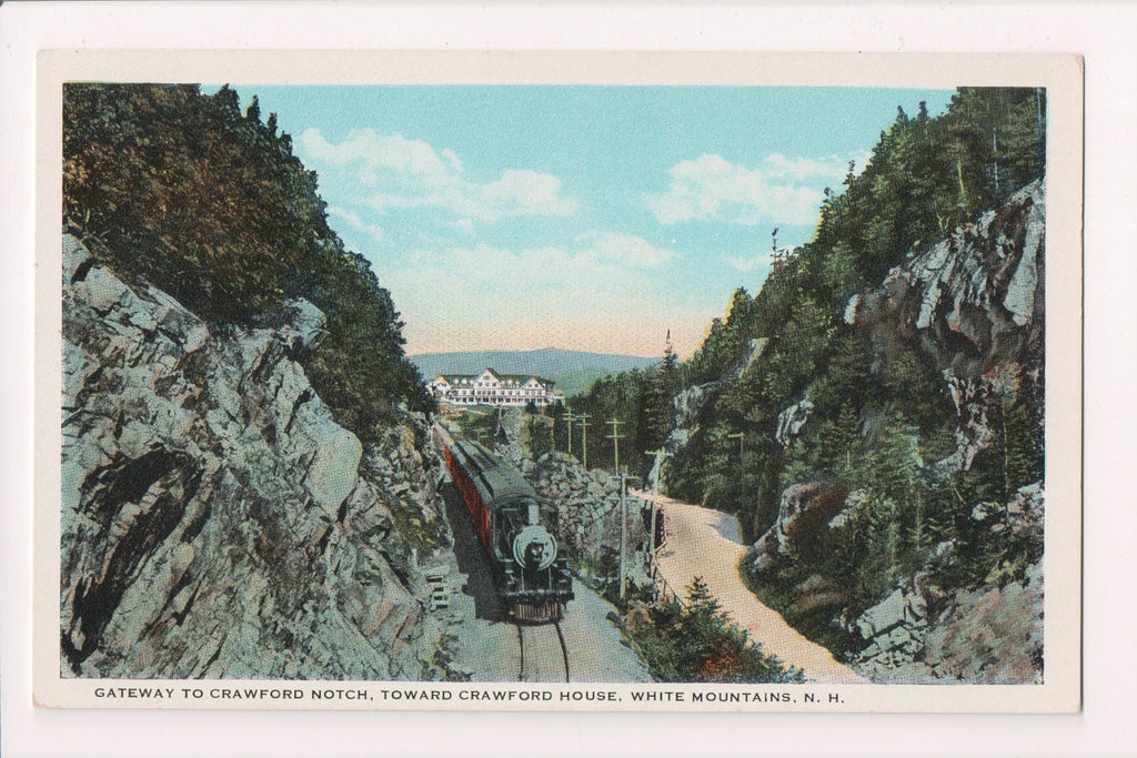 Train - Railroad Engine, cars - Gateway to Crawford Notch - A09033
