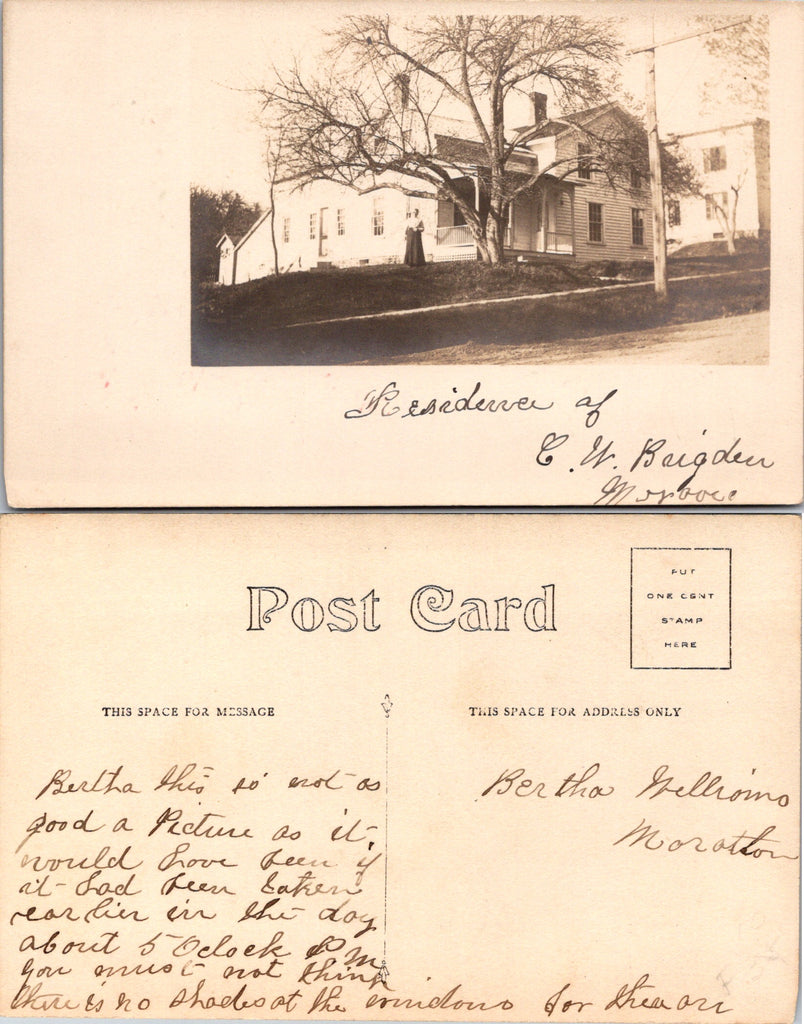 NY, MORAVIA - Residence of C W Brigden (original SOLD) A19433