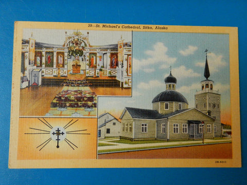 AK, Sitka - St Michaels Cathedral postcard - w03709