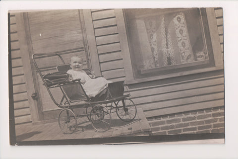 MISC - BABY in antique, spoked wheeled buggy - RPPC - BP0070