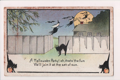 Halloween - Witch, black cat (CARD SOLD, only digital copy avail) C17070