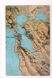 CA - Map with Railroad Train Routes (original SOLD) CP0251