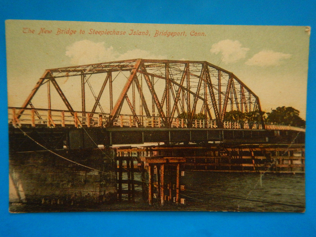 CT, BRIDGEPORT - New Bridge to Steeplechase Island (original SOLD) H15083