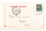 CT, GROTON  - Library on hill, Rotograph postcard - A12073