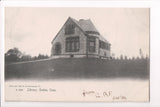 CT, GROTON  - Library on hill, Rotograph postcard - A12073