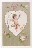 Valentine postcard - My Hearts Gift - angel, bow and arrow - E10275