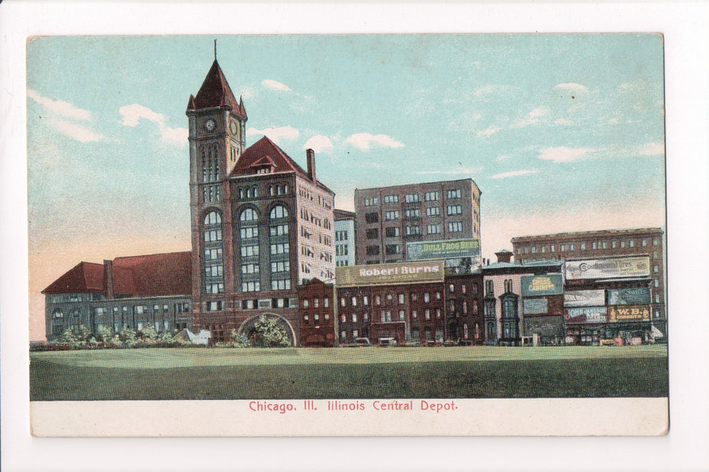 IL, CHICAGO - Illinois Central Depot, Bull Frog Beer etc (original SOLD) C08085