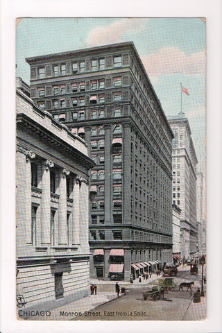 IL, Chicago - Monroe St from La Salle postcard - A12510