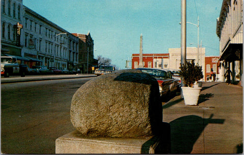 SC, Chester - Aaron Burr Rock and street scene postcard - J03128