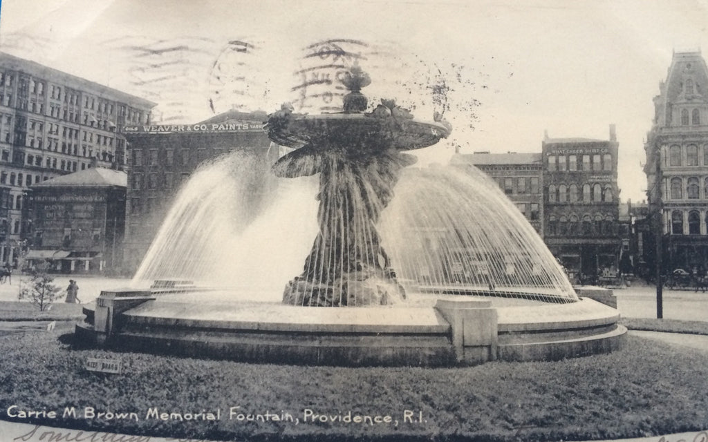 RI, PROVIDENCE - Carrie M Brown Fountain (original SOLD) - A06126