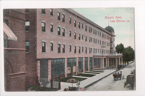 LA, Lake Charles - Majestic Hotel, barber pole (ONLY Digital Copy Avail) - CP0227