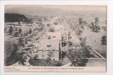 MA, Mount Hermon - on way to Dining Hall, @1906 Levering postcard - w03513