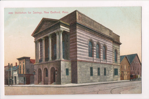 MA, New Bedford - Institution for Savings - H S Hutchinson postcard - CP0022