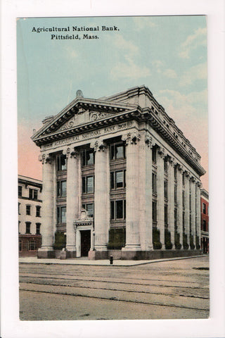 MA, Pittsfield - Agricultural National Bank, vintage postcard - A09063