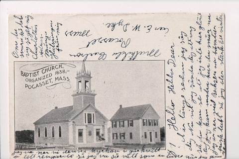 MA, Pocasset - Baptist Church, organized 1838 - @1906 postcard - EP0160