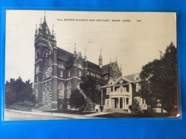 MA, WARE - All Saints Church and Rectory postcard - H15002