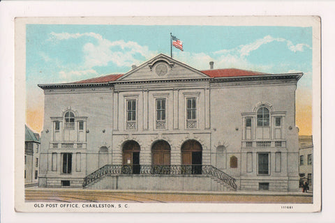 SC, Charleston - OLD POST OFFICE with stats postcard - MB0783