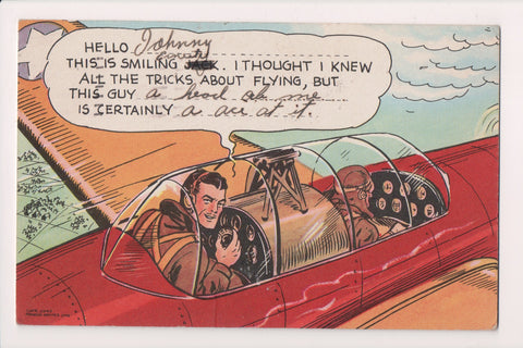 Military Comic Postcard - HELLO ___, THIS IS SMILING... - S01695