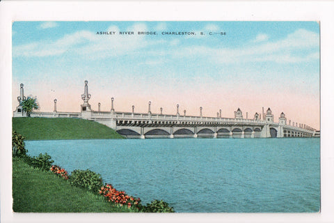 SC, Charleston - ASHLEY RIVER BRIDGE - postcard - CP0603