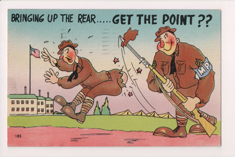 Military Comic Postcard - BRINGING UP THE REAR - SW0082