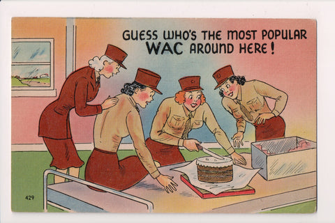 Military Comic Postcard - MOST POPULAR WAC - SW0094