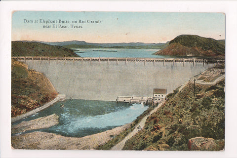 TX, El Paso - Dam at Elephant Butte, building at the base - CR0021