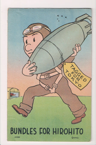 Military Comic Postcard - BUNDLES FOR HIROHITO - VT0288