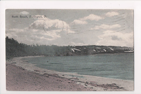 VT, Burlington - North Beach about 1908 postcard - C17721