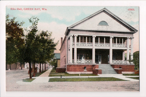 WI, Green Bay - Elks Hall, Bosselman postcard - C08178